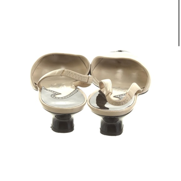 SALVATORE FERRAGAMO
Leather Colorblock Pattern Slingback Flats - Picture 4 of 5